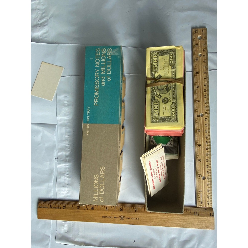 Vintage Educational Play Money Set "Promissory Notes & Millions of Dollars